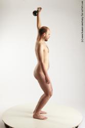 Nude Man White Standing poses - ALL Average Short Brown Standing poses - simple Realistic